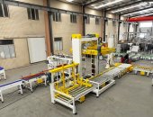 龍門(mén)碼垛在線纏繞包裝線